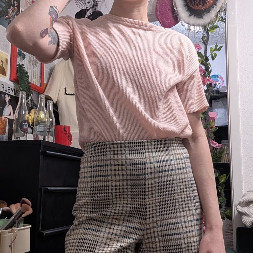 Soft Pink Short-Sleeve Top
